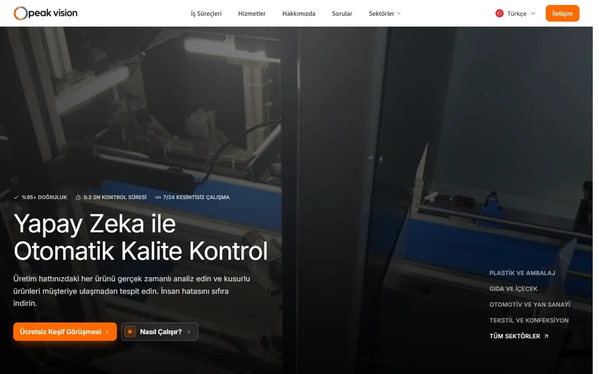 Opeak Vision web sitesi